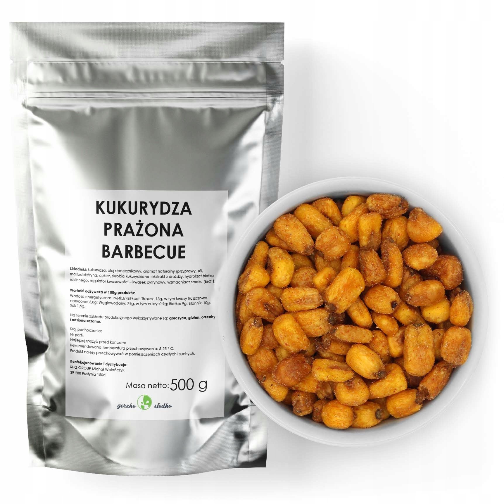 Kukurydza Barbecue Prażona Kukurydza Bbq 500G