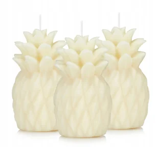 Świeczki ozdobne zestaw świec ananas 3 szt ecru - Świece - miniaturka - grafika 1