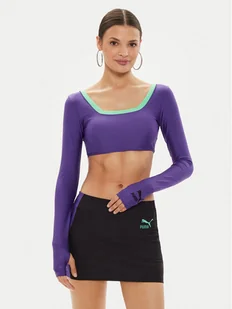 Puma Bluzka DUA LIPA 536634 Fioletowy Slim Fit - Bluzki damskie - miniaturka - grafika 1