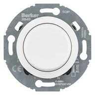 Wyłączniki światła i elektryczne - Hager Serie 1930/Glas Rozszerzenie ściemniacza obrotowego komfort z płytką czołową, biały 294510 294510 - miniaturka - grafika 1