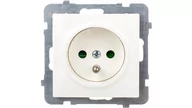 Gniazdka elektryczne - Ospel AS ECRU GNIAZDO Pojedyncze Z/U Z PRZESŁOANAMI GP-1GZP/M/27 - miniaturka - grafika 1