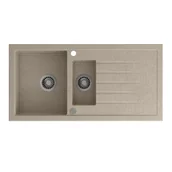 Zlewozmywaki - STEINER Zlewozmywak granitowy 1,5 komory beż BRUCE 156 HCQB9950BEZK - miniaturka - grafika 1