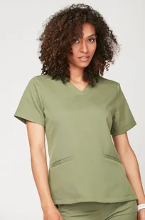 Bluza Medyczna Emily Oliwkowa Rozmiar: M - Odzież medyczna - miniaturka - grafika 3