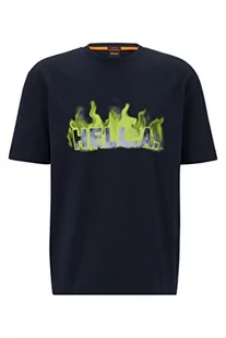 BOSS koszulka męska teefire, Dark Blue404, XL - Koszulki męskie - miniaturka - grafika 1