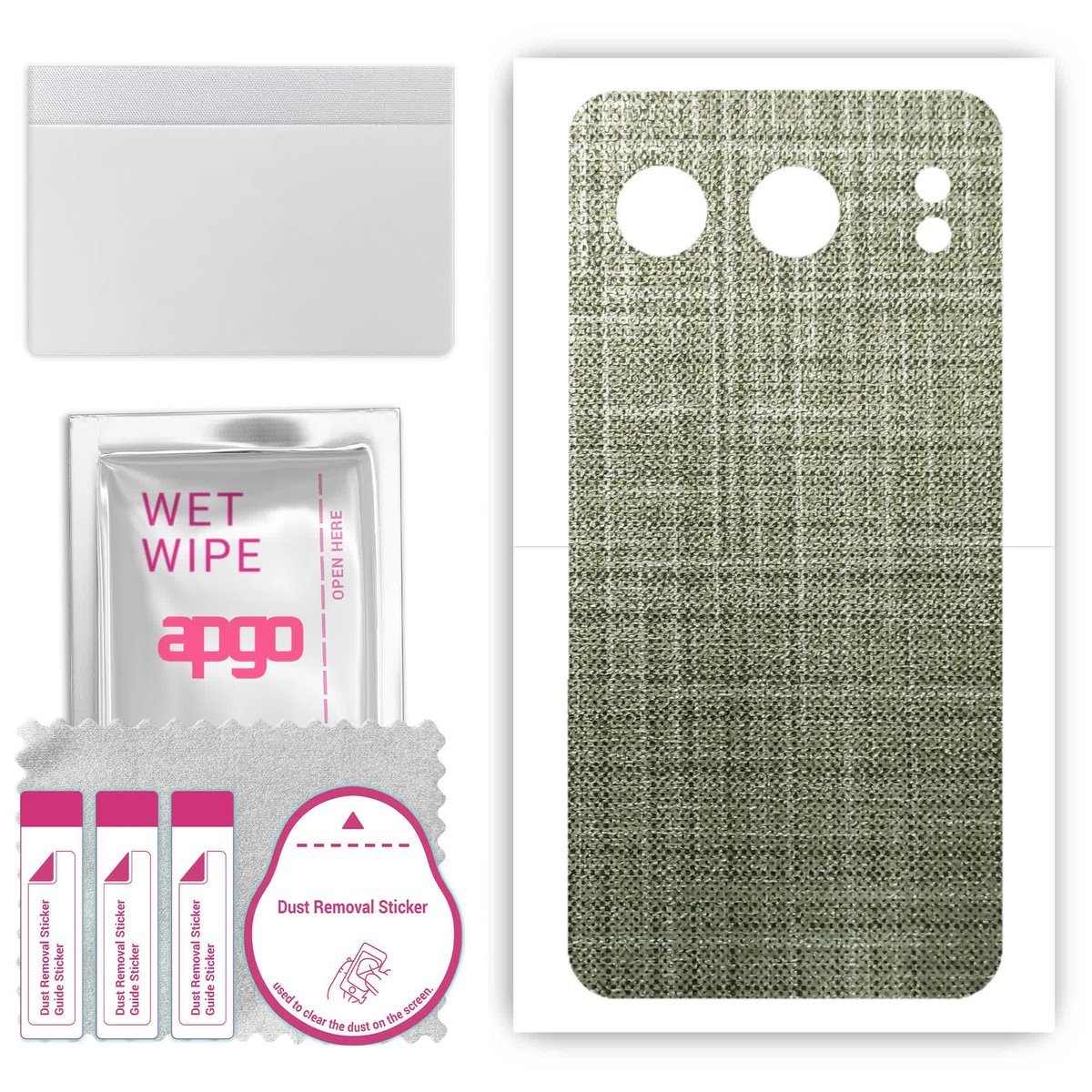 Folia naklejka skórka strukturalna na TYŁ do OnePlus Nord 4 - Tkanina Lniana - apgo SKINS