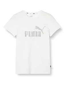 PUMA Ess+ Metallic Logo Tee Koszulka Damska - Koszulki i topy damskie - miniaturka - grafika 1