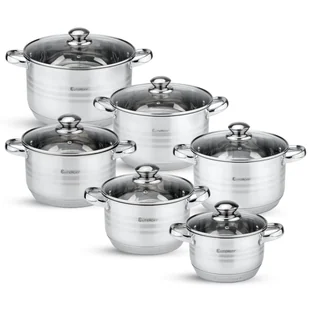 Elitehoff 12-Częściowy Zestaw Garnków Indukcyjnych Ze Stali Nierdzewnej - Zestawy garnków i patelni - miniaturka - grafika 1