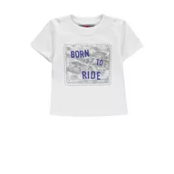 Bluzki damskie - Chłopięca Bluzka Z Krótkim Rękawem, biały, rozmiar 62 - miniaturka - grafika 1