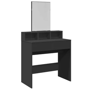 vidaXL Toaletka z lustrem czarna 80x41x144,5 cm - Toaletki - miniaturka - grafika 1