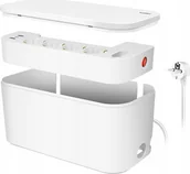 Listwy zasilające - Listwa zasilająca LogiLink LogiLink Kabelbox m. 5-fach-Steckdosenleiste USB/Schuko wei - miniaturka - grafika 1