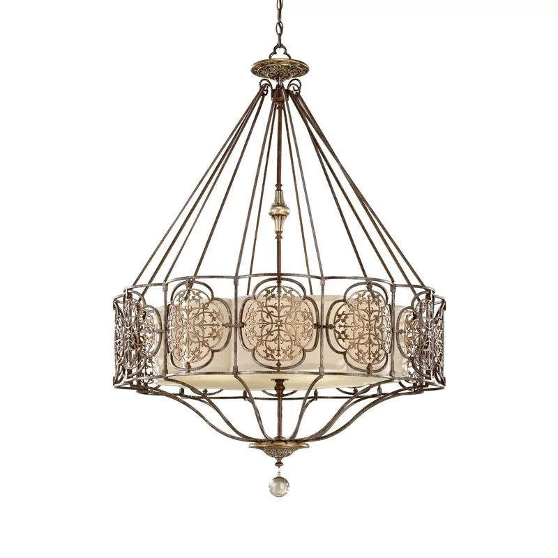 Elstead Lighting Marcella 4Lt Chandelier FE/MARCELLA4 Elstead lampa wisząca stylowa abażurowa FE/MARCELLA4)