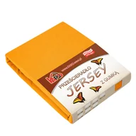 Prześcieradła - Prześcieradło jersey z gumką KARO 90x200 cm, pomarańczowe 050 grube 150g/m2 - miniaturka - grafika 1