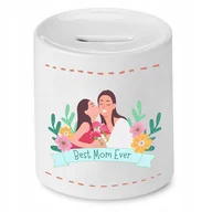 Skarbonki - SKARBONKA DLA MAMY MATKI BEST MOM EVER PREZENT z Nadrukiem ze Zdjęciem + Opakowanie na prezent (wzór 04) - miniaturka - grafika 1