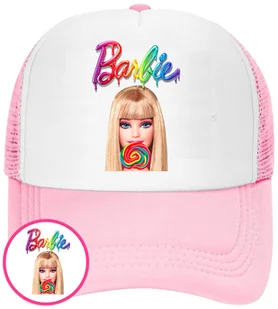 CZAPKA Z DASZKIEM BARBIE DLA DZIECI SIATKA RÓŻOWA BEJSBOLÓWKA - Czapki i chusty sportowe męskie - miniaturka - grafika 1