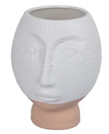 Wazony i flakony - Ewax, Mały wazon Maska 20BTC1019, biały, 14x14x18,2 cm - miniaturka - grafika 1
