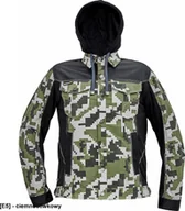 Odzież robocza - CERVA NEURUM CAMOUFLAGE kurtka z kapturem - męskia kurtka robocza, kaptur, 4 kieszenie, elastyczny materiał Trifibetex, nadruk - ciemnooliwkowy 58 - miniaturka - grafika 1