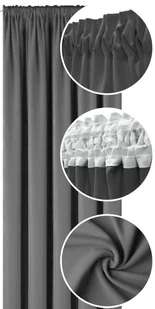 Zasłona gotowa na żabki 145x220 zasłony gładkie klasyczne zasłonki matowe - Zasłony - miniaturka - grafika 1