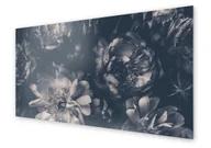 Dekoracje domu - Panel kuchenny HOMEPRINT Kwiaty w szarościach 100x50 cm - miniaturka - grafika 1