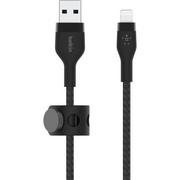 Kable USB - Belkin Kabel USB Lightning Braided Silicone 3m Czarny CAA010BT3MBK - miniaturka - grafika 1