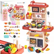 Zabawki AGD - Kuchnia dla dzieci lodówka kran z wodą para 64AR - miniaturka - grafika 1