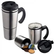 Kubki termiczne - Basic Basic Kubek termiczny ze stali nierdzewnej 2w1 HADLEY 600 ml uniwersalny 394662-uniw - miniaturka - grafika 1