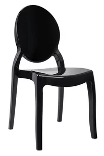King Home Krzesło ELIZABETH czarne poliwęglan PC502.BLACK - Krzesła - miniaturka - grafika 1