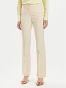 Spodnie damskie - Rinascimento Spodnie materiałowe CFC0118270003 Beżowy Regular Fit - miniaturka - grafika 1
