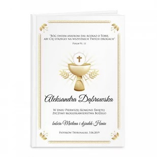 Murrano Biblia rozmiar M z nadrukiem dla dziewczynki na komunię KZ-BIB-M-006 - Dewocjonalia - miniaturka - grafika 1