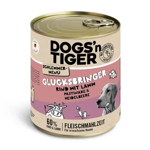 Dogs'n Tiger smakowite menu, 6 x 800 g - Wołowina z jagnięciną, pasternakiem zwyczajnym i jagodami - Mokra karma dla psów - miniaturka - grafika 1