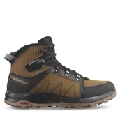 Buty trekkingowe męskie - Trekkingi Salomon Outchill Thinsulate™ Waterproof L47381900 Brązowy - miniaturka - grafika 1