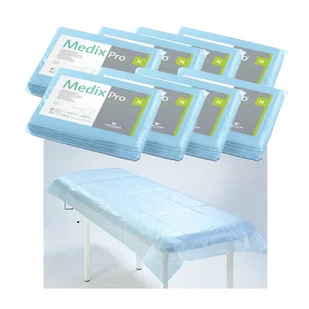 Prześcieradło jednorazowe 80cm x 210cm niebieskie 20g MedixPro 80szt - Kosmetyczne akcesoria jednorazowe - miniaturka - grafika 1