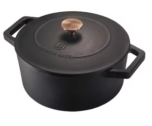 Berlinger Haus Garnel żeliwny z pokrywką Black Rose Collection, 20 cm - Garnki - miniaturka - grafika 2