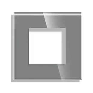 RAMKA DO GNIAZDKO SZKLANE GNIAZDO SZARA - PREMIUM - Kable - miniaturka - grafika 1