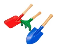 Grabie i motyki - Narzędzia ogrodowe zestaw 3w1 łopatka grabki sztychówka - miniaturka - grafika 1