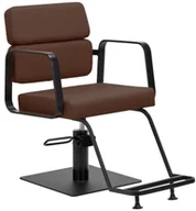 Fotele fryzjerskie - Gabbiano fotel fryzjerski Porto czarno czekoladowy - miniaturka - grafika 1