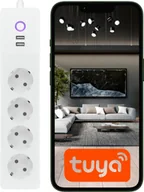 Listwy zasilające - LISTWA ZASILAJĄCA WIFI TUYA SMART INTELIGENTNE GNIAZDKO PRZEDŁUŻACZ USB C - miniaturka - grafika 1