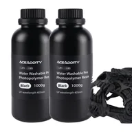 Filamenty i akcesoria do drukarek 3D - Aceaddity Zmywalna wodą żywica do drukarek 3D, niski skurcz, 405 nm, utwardzana promieniami UV fotopolimerowa żywica drukarska, wysoka precyzja i łatwość czyszczenia, odpowiednia do drukarek 3D 2K/4K/8K LCD/DPL/SLA šC Black, 1000 g (2 szt.) - miniaturka - grafika 1