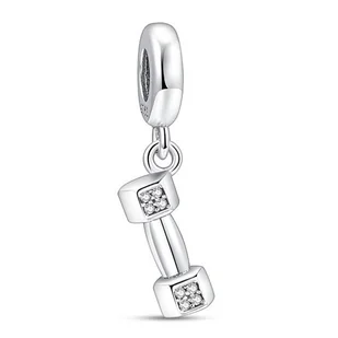 Zawieszka Charms SREBRO 925 Koralik do PANDORA Siłownia Hantel - Wisiorki - miniaturka - grafika 1