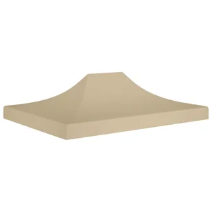 vidaXL Dach do namiotu imprezowego, 4,5 x 3 m, beżowy, 270 g/m - Pawilony ogrodowe - miniaturka - grafika 7