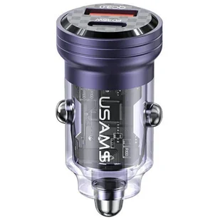 USAMS Ład. sam. C35 USB+USB-C 45W Fast Charge fioletowy/purple CC175CC02 (US-CC175) - Ładowarki samochodowe - miniaturka - grafika 7