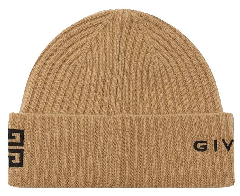Givenchy beżowa męska czapka zimowa ciepła
