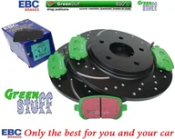 Tarcze hamulcowe - Tylne klocki GreenStuff + NAWIERCANE NACINANE tarcze hamulcowe 305mm EBC seria GD Volkswagen Routan - miniaturka - grafika 1