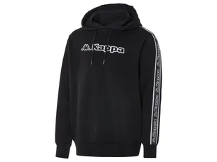 Kappa Bluza męska z kapturem (Czarny, L) - Bluzy sportowe męskie - miniaturka - grafika 1