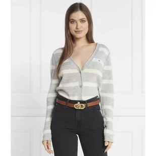 Tommy Hilfiger Wełniany kardigan | Regular Fit - Swetry damskie - miniaturka - grafika 1