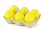 Świece - Świeczki WIELKANOCNE zestaw 6 świec JAJKO ŻÓŁTE - miniaturka - grafika 1