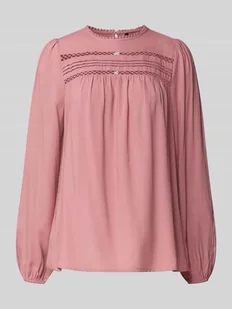 Bluzka z długim rękawem o kroju regular fit z czystej wiskozy model ‘DEBBIE’ - Bluzki damskie - miniaturka - grafika 1