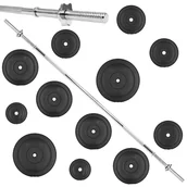 Obciążenia - Zestaw do ćwiczeń 60kg - sztanga / gryf 180cm , obciążenie - miniaturka - grafika 1