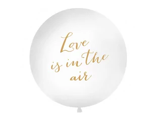 PartyDeco Balon 1 m Love is in the air biały OLBON10D-008-019 - Wesele i ślub - miniaturka - grafika 1