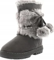 Śniegowce damskie - Holly Śniegowce Dziecięce Szare Ocieplane 30 Ż1E - miniaturka - grafika 1