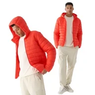 Kurtki męskie - Kurtka Zimowa Męska Wiatrówka 4F Pikowana Puchowa Z Kapturem Jesień r.S - miniaturka - grafika 1